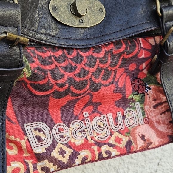 Desigual Bols Avatar Carryover top handle briefcase messenger bag red - Picture 3 of 12